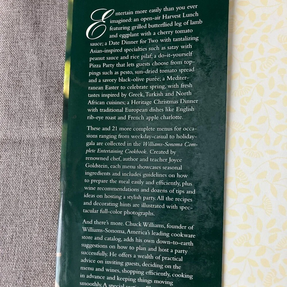 Williams Sonoma Complete Entertaining Cookbook 1998
